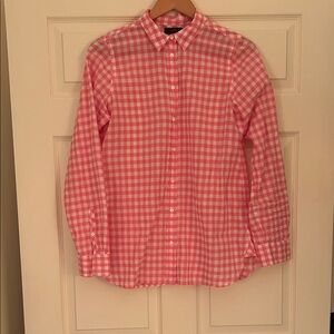 Jcrew women’s Pink Gingham Shirt 6T